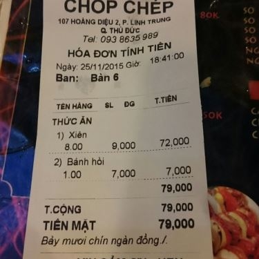 Tổng hợp- Quán Ăn Chóp Chép BBQ Buffet