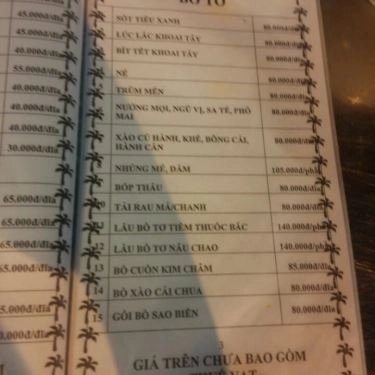 Thực đơn- Quán Ăn Xiên Que & Lẩu Nướng - KDC Trung Sơn
