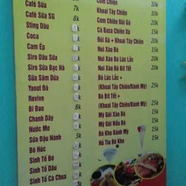 Thực đơn- Quán Ăn Xíu Mại A.Long