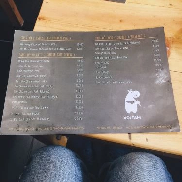 Thực đơn- Quán Ăn Xôi Tám - Thái Hà