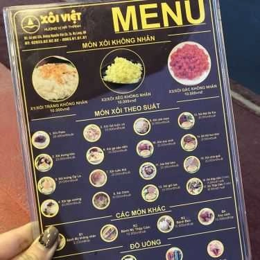 Thực đơn- Xôi Việt - Xôi & Bánh Mì Hà Thành