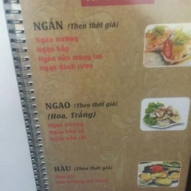 Thực đơn- Nhà Hàng Xóm Vắng 3 - Hải Sản Hạ Long