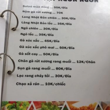 Thực đơn- Quán Ăn Xuýt Xoa Xì Xụp - Lẩu & Chảo