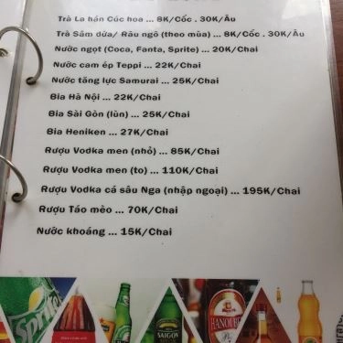 Thực đơn- Quán Ăn Xuýt Xoa Xì Xụp - Lẩu & Chảo
