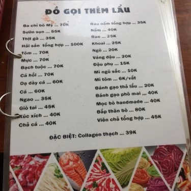 Thực đơn- Quán Ăn Xuýt Xoa Xì Xụp - Lẩu & Chảo