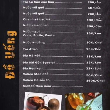Thực đơn- Quán Ăn Xuýt Xoa Xì Xụp - Lẩu & Chảo
