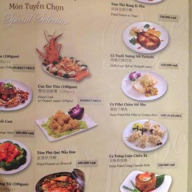 Thực đơn- Nhà Hàng Yeebo Di Bửu - Seafood, Hot Pot & Dimsum - Lê Thánh Tôn - Hồ Bán Nguyệt