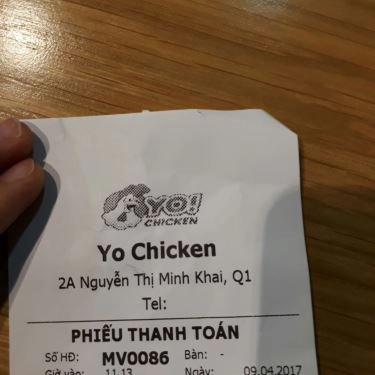 Thực đơn- Quán Ăn Yo! Chicken - Gà Take Away - Nguyễn Thị Minh Khai