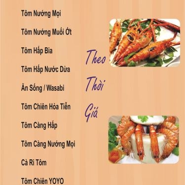 Thực đơn- Nhà Hàng Yoyo Beer Garden - Song Hành