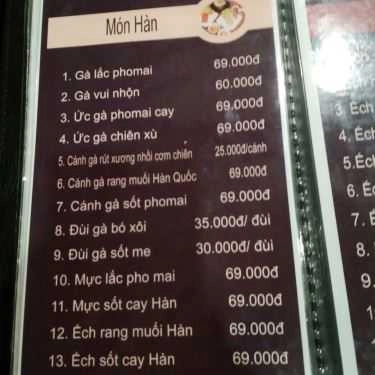 Thực đơn- Quán Ăn Yummy BBQ