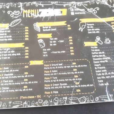 Thực đơn- Quán Ăn Zone7 - Fastfood & Phòng Mini Cinema - Nguyễn Công Trứ