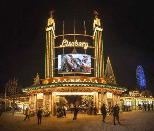 Cổng vào chợ Giáng sinh Liseberg lớn nhất Thụy Điển - Ảnh: wp Cổng vào chợ Giáng sinh Liseberg lớn nhất Thụy Điển - Ảnh: wp