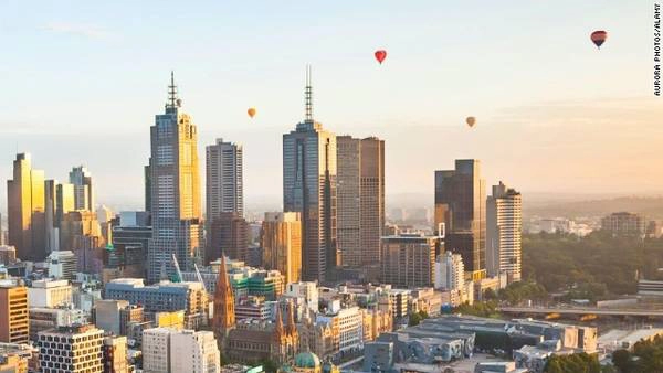 Dạo chơi bằng khinh khí cầu ở Melbourne, Australia