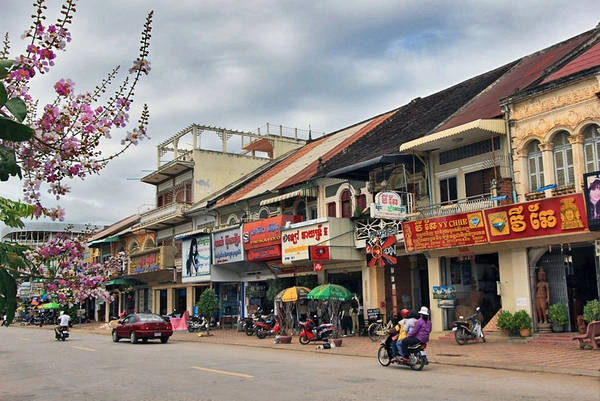 Đường phố Battambang. Ảnh: ST Đường phố Battambang. Ảnh: ST