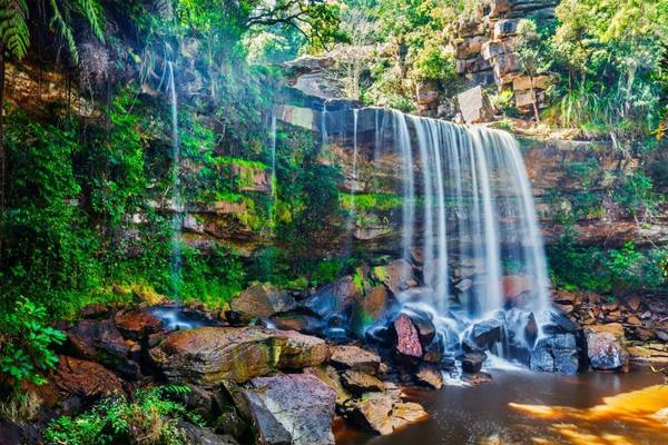 Một thác nước xinh đẹp ở Bokor. Ảnh: asiatrips.travel Một thác nước xinh đẹp ở Bokor. Ảnh: asiatrips.travel
