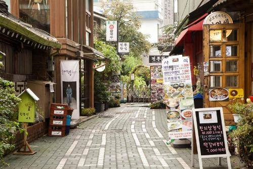 Insa-dong: Để cảm nhận trọn vẹn văn hóa, lịch sử Seoul, du khách phải đến với Insa-dong, nằm ngay trung tâm thành phố. Đây là nơi bạn sẽ tìm được nhiều cửa hàng lưu niệm, bán các trang phục truyền thống như hanbok, hanji và cả đồ gốm, đồ mĩ nghệ làm thủ công. Những ngõ ngỏ ở đây đều nằm gần đường lớn nên du khách không lo bị lạc lối. Ssamziegil là một trung tâm mua sắm có hàng tá cửa hiệu khiến bạn mê mẩn. Ở Insa-dong, du khách được tham quan bảo tàng Trà, thưởng thức trà truyền thống của Hàn Quốc cùng các loại bánh snack. 