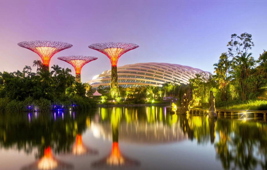 Gardens by the Bay hay với tên gọi khác là “Những khu vườn bên Vịnh”, được trải rộng với diện tích 101 hecta và là một điểm đến hấp dẫn khách du lịch bậc nhất của đảo quốc Sư tử. Ảnh: Singapore-guide.com Gardens by the Bay hay với tên gọi khác là “Những khu vườn bên Vịnh”, được trải rộng với diện tích 101 hecta và là một điểm đến hấp dẫn khách du lịch bậc nhất của đảo quốc Sư tử. Ảnh: Singapore-guide.com