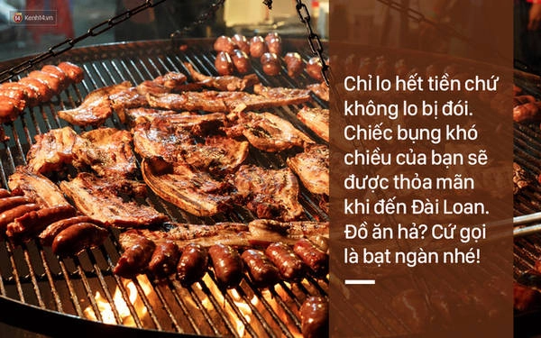 Đồ ăn Đài Loan có gì ngon nhỉ? Xem nào! Bánh bột gạo nếp Daifuku này, bánh dứa lòng đỏ trứng này, trứng vịt bắc thảo này, hoành thánh này, bánh củ cải này, bánh bao áp chảo này, bánh bolo này, củ ấu này, cả kem tuyết nữa chứ! Mà đây mới là đồ ăn lề đường thôi. Nhắc đến hàng quán thì có thêm cơm thịt kho tàu, mì bò, trứng đúc hàu, cá măng biển, mì danzai, mì hàu... Mà đây mới chỉ là một phần rất nhỏ thôi đấy!!!