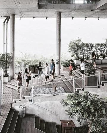 The Commons Complex: The Commons thiên về một tổ hợp các hàng quán cà phê - nhà hàng hipster hơn là một trung tâm mua sắm thông thường. 28 cửa hàng trong khu tổ hợp đã cùng nhau tạo một cộng đồng thu nhỏ, tôn vinh những nét giá trị độc đáo của nghệ thuật sáng tạo.