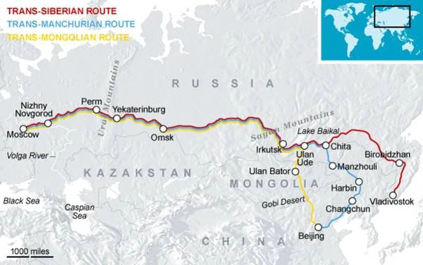 12. Đường tàu Trans-Siberia (Nga): Được xây dựng từ năm 1891 tới năm 1916, đường tàu dài nhất thế giới này có tổng quãng đường lên tới 9,289 km, nối thủ đô Moscow với Vladivostok. 12. Đường tàu Trans-Siberia (Nga): Được xây dựng từ năm 1891 tới năm 1916, đường tàu dài nhất thế giới này có tổng quãng đường lên tới 9,289 km, nối thủ đô Moscow với Vladivostok.