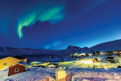Ở Greenland cũng có cực quang phương bắc Ở Greenland cũng có cực quang phương bắc