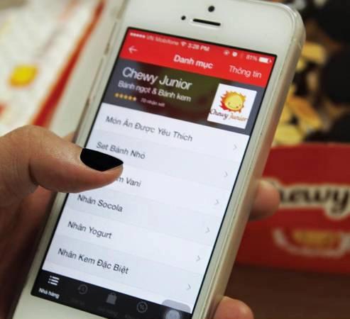 Đặt món ăn tại nhà thông qua ứng dụng của foodpanda. Ảnh: foodpanda Đặt món ăn tại nhà thông qua ứng dụng của foodpanda.