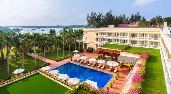 Một góc Khu nghỉ dưỡng Victoria Cần Thơ nhìn từ trên cao. Ảnh: victoriahotels