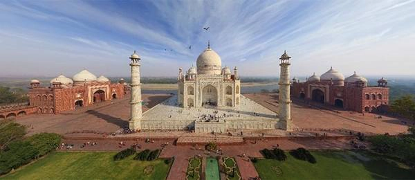 Taj Mahal đạt sự cân xứng hoàn hảo. Ảnh: Airpano. Taj Mahal đạt sự cân xứng hoàn hảo. Ảnh: Airpano.