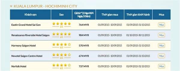Tham khảo các gói VNA Holidays hấp dẫn