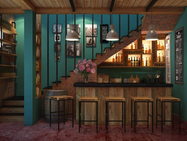 Khu vực Bar được thiết kế rất tinh tế Khu vực Bar được thiết kế rất tinh tế