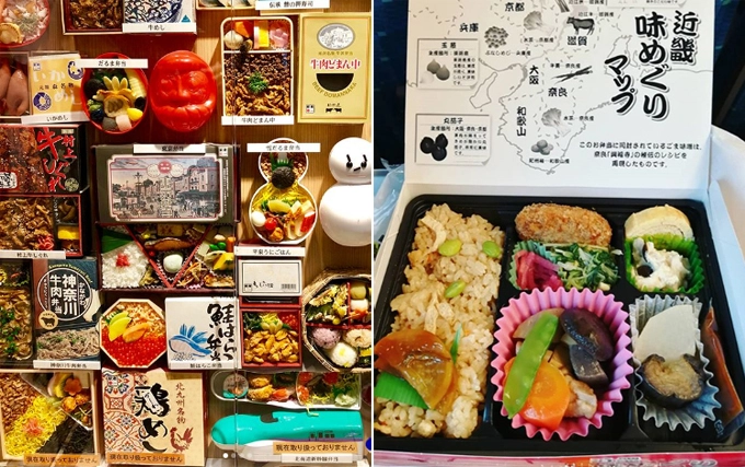 Hộp bento xinh xắn này không phải được bán ở một nhà hàng sang trọng mà được bày bán ngay ở ga tàu điện ngầm. Lối sống ở Nhật Bản rất vội vàng, hối hả. Nhiều người không có thời gian về nhà để chuẩn bị bữa cơm. Một phần trong số họ sống đơn thân nên chuyện nấu nướng trở nên rất phiền phức. Do đó, việc mua sẵn một suất cơm với đầy đủ các thành phần thịt, rau củ, cơm... ở ga tàu điện ngầm trước khi về nhà được người Nhật yêu thích. Đặc biệt, từ hình ảnh minh họa đến suất cơm thật cũng không có sự khác biệt nào. Hộp bento xinh xắn này không phải được bán ở một nhà hàng sang trọng mà được bày bán ngay ở ga tàu điện ngầm. Lối sống ở Nhật Bản rất vội vàng, hối hả. Nhiều người không có thời gian về nhà để chuẩn bị bữa cơm. Một phần trong số họ sống đơn thân nên chuyện nấu nướng trở nên rất phiền phức. Do đó, việc mua sẵn một suất cơm với đầy đủ các thành phần thịt, rau củ, cơm... ở ga tàu điện ngầm trước khi về nhà được người Nhật yêu thích. Đặc biệt, từ hình ảnh minh họa đến suất cơm thật cũng không có sự khác biệt nào.