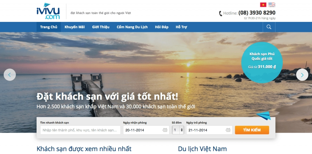 iVIVU.com - website đặt phòng khách sạn trực tuyến tốt nhất Việt Nam