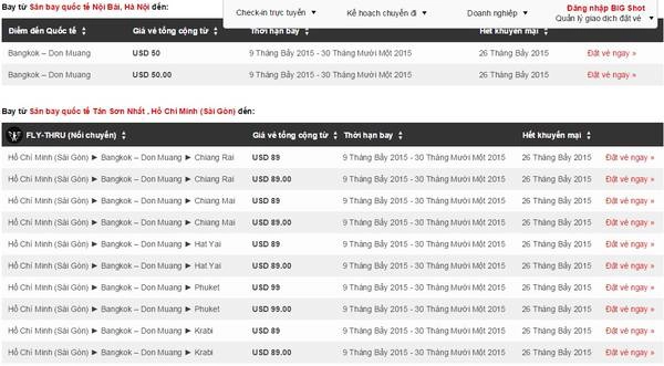 Tham khảo giá vé các chặng bay đã có thuế phí trên website AirAsia. Tham khảo giá vé các chặng bay đã có thuế phí trên website AirAsia.