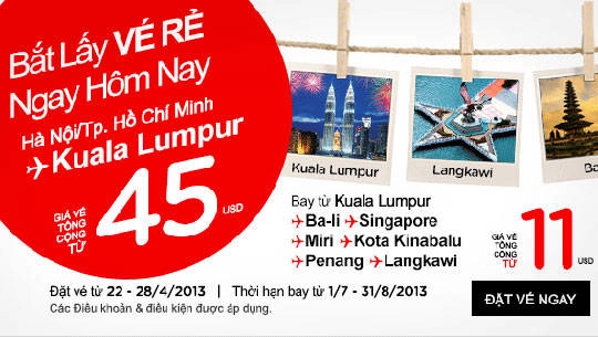 Du lịch Đông Nam Á - vé máy bay giá rẻ Airasia - iVIVU.com