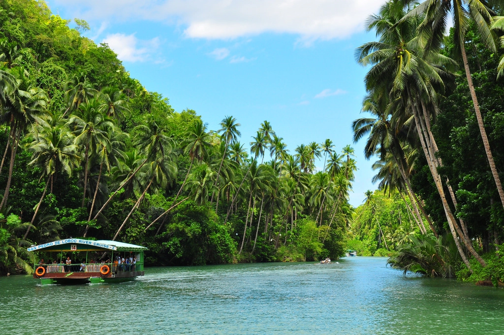Khung cảnh trữ tình trên sông Loboc. Ảnh: nucksfan604 Khung cảnh trữ tình trên sông Loboc. Ảnh: nucksfan604