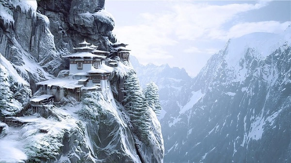 Con đường mòn thoai thoải dẫn lên tu viện Tiger's nest (Hang cọp) khó đi hơn vào những ngày tuyết rơi. Tuy nhiên, ngoại trừ những ngày tuyết quá dày, không thể di chuyển thì những chuyến trekking lên đây vẫn tổ chức bình thường. 