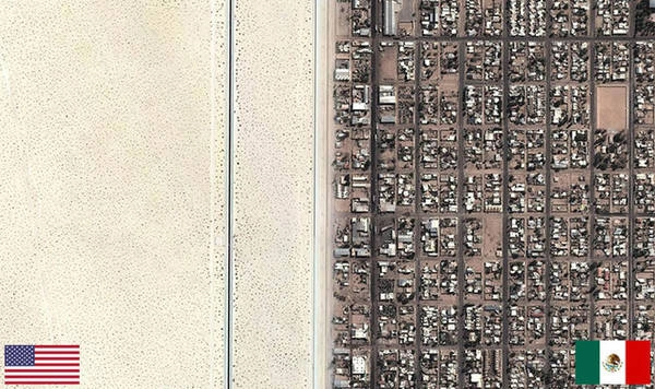 <strong>Mỹ và Mexico: </strong> Biên giới giữa Mỹ và Mexico trải dài 3.169 km qua sa mạc, sông, thị trấn và thành phố. Hàng rào biên giới khá kiên cố với bê tông, camera hồng ngoại, cảm biến và gần 20.000 chốt tuần tra. Tuy nhiên mỗi năm, vẫn có khoảng 500.000 người nhập cảnh trái phép vào Mỹ. <strong>Mỹ và Mexico: </strong> Biên giới giữa Mỹ và Mexico trải dài 3.169 km qua sa mạc, sông, thị trấn và thành phố. Hàng rào biên giới khá kiên cố với bê tông, camera hồng ngoại, cảm biến và gần 20.000 chốt tuần tra. Tuy nhiên mỗi năm, vẫn có khoảng 500.000 người nhập cảnh trái phép vào Mỹ.