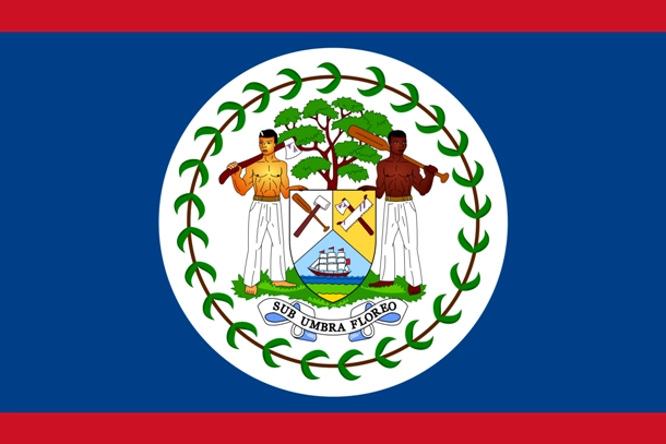 Thiết kế của cờ Belize lại rất phức tạp. Giữa lá cờ là hình ảnh hai thợ cắt xẻ gỗ da màu và người Mestizo cầm các dụng cụ làm việc, bao quanh họ là 50 lá cây gụ, tượng trưng cho nền lâm nghiệp, nguồn thu chủ đạo của quốc gia này. Thiết kế của cờ Belize lại rất phức tạp. Giữa lá cờ là hình ảnh hai thợ cắt xẻ gỗ da màu và người Mestizo cầm các dụng cụ làm việc, bao quanh họ là 50 lá cây gụ, tượng trưng cho nền lâm nghiệp, nguồn thu chủ đạo của quốc gia này.