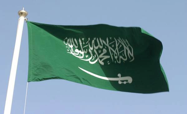 Tương tự như Libya và các quốc gia khác, nền màu xanh lục của lá cờ tượng trưng cho đạo Hồi, thanh gươm tượng trưng cho sức mạnh quân sự của quốc gia này và cũng là biểu tượng của dòng họ Saud, triều đại đầu tiên của Ả Rập Saudi. Tương tự như Libya và các quốc gia khác, nền màu xanh lục của lá cờ tượng trưng cho đạo Hồi, thanh gươm tượng trưng cho sức mạnh quân sự của quốc gia này và cũng là biểu tượng của dòng họ Saud, triều đại đầu tiên của Ả Rập Saudi.