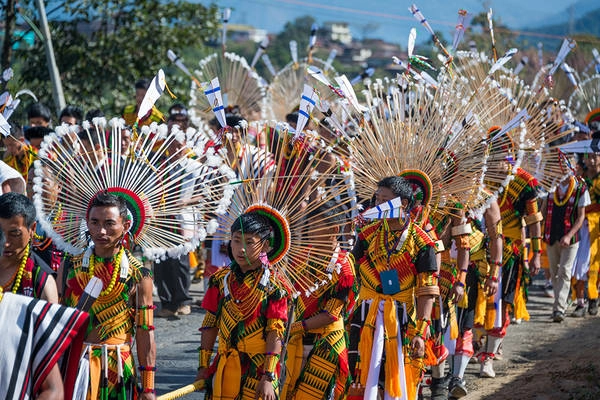 Lễ hội rực rỡ sắc màu tại Nagaland, Ấn Độ. Ảnh: Diana Jarvis Lễ hội rực rỡ sắc màu tại Nagaland, Ấn Độ. Ảnh: Diana Jarvis
