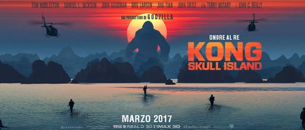 Hạ Long trên poster phim bom tấn Kong: Skull Island.  Ảnh: sienacinema.it