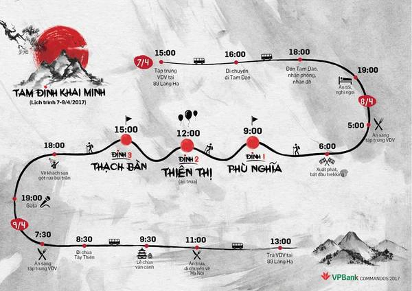 Cùng trekking 3 dãy Tam Đảo bạn có thể tham khảo.