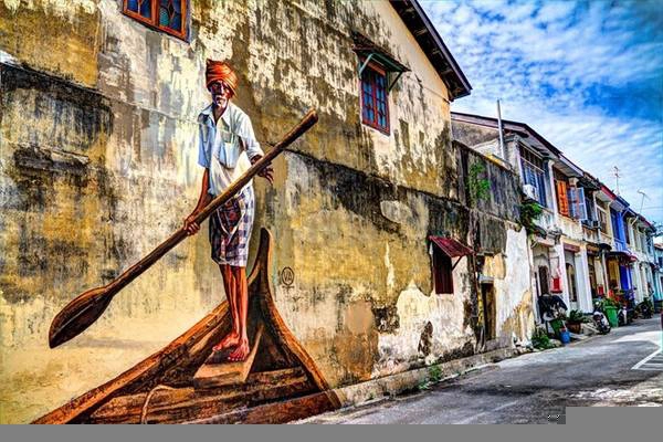 Phố cổ George Town ở đảo Penang.