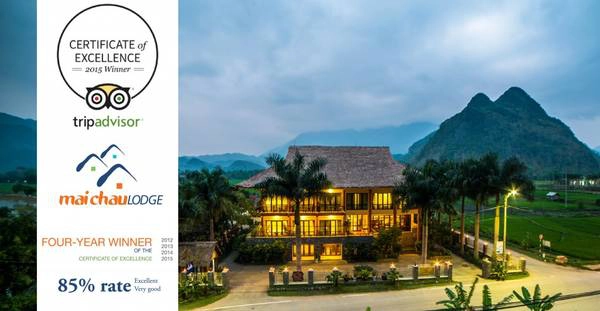Mai Chau Lodge đón nhận Certificate of Excellence 4 năm liên tiếp. Mai Chau Lodge đón nhận Certificate of Excellence 4 năm liên tiếp.