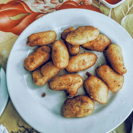 Khoai lang kén chiên