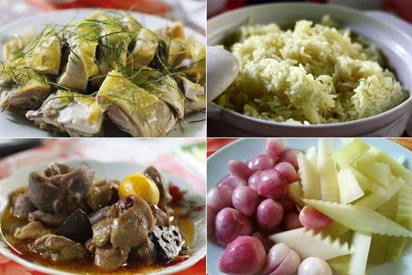Một mâm cơm gà Tam Kỳ. Ảnh: Hồng Liên Một mâm cơm gà Tam Kỳ. Ảnh: Hồng Liên