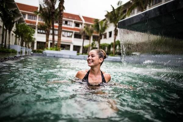 Hồ bơi tại khu nghỉ dưỡng Alma Courtyard Hội An. Hồ bơi tại khu nghỉ dưỡng Alma Courtyard Hội An.