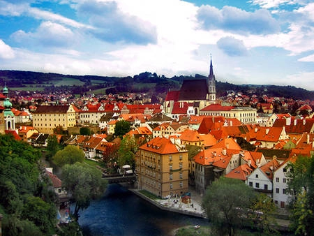 Làng Cesky Krumlov ở Séc