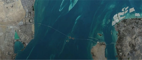Biên giới đất liền duy nhất ở Bahrain nhìn từ trên cao. Ảnh: CNtraveler. Biên giới đất liền duy nhất ở Bahrain nhìn từ trên cao. Ảnh: CNtraveler.