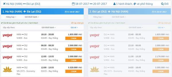 Chặng Hà Nội - Đà Lạt Chặng Hà Nội - Đà Lạt